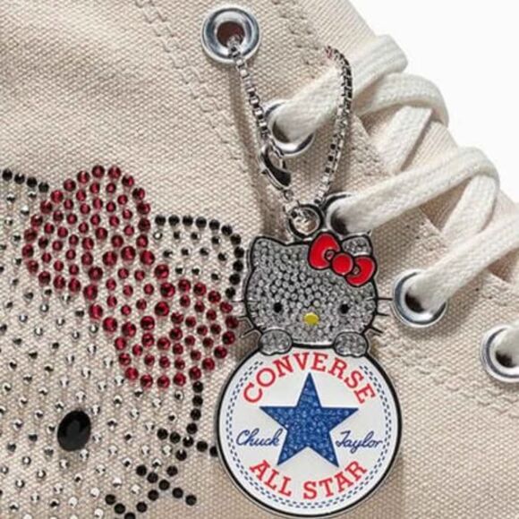 RARE Sanrio Hello Kitty + Swarovski +Converse Chuck 70 Limited Edition M 10 /W12
